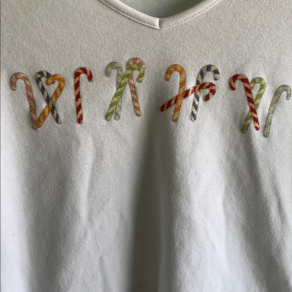 Liz Claiborne Candy Cane Long sleeve Shirt - Women’s size Medium - Picture 2 of 4